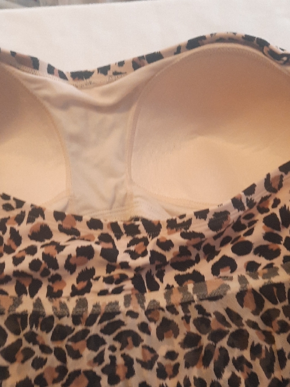 Leopard Print Strapless Tankini Top. - Picture 5 of 5